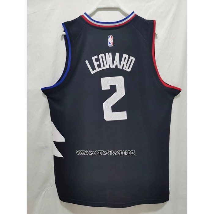 Kawhi Leonard NO 2 Camiseta Los Angeles Clippers Statement 2022-23 Negro